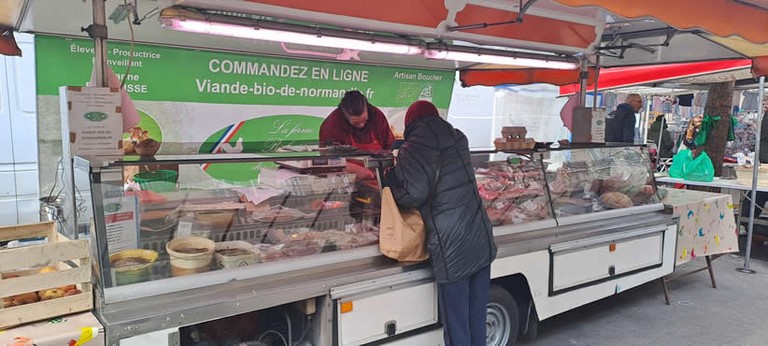 marché Raspail bio la ferme biologique de Normandie